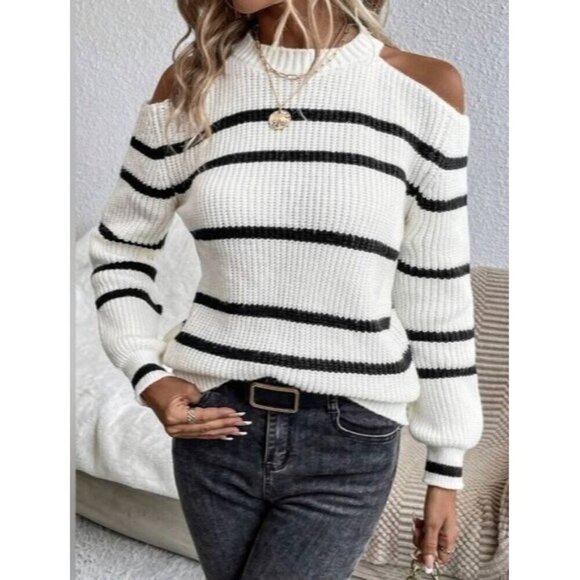 Beautiful Casual Pullovers Drop Shoulder Cut Out - Picture 3 of 7